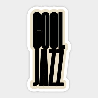 bold Cool Jazz logo Sticker